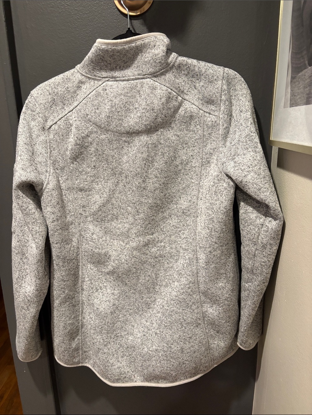 L.L. Bean Heather Light Gray Full‑Zip Fleece *see description - Picture 2 of 3
